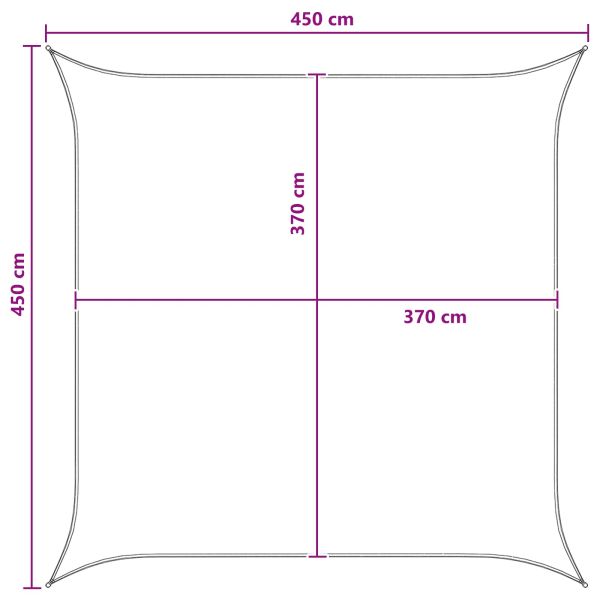 Слънцезащитен плат Синьо и бяло 4,5 x 4,5 m HDPE