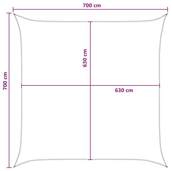 Слънцезащитен плат Синьо и бяло 7 x 7 m HDPE
