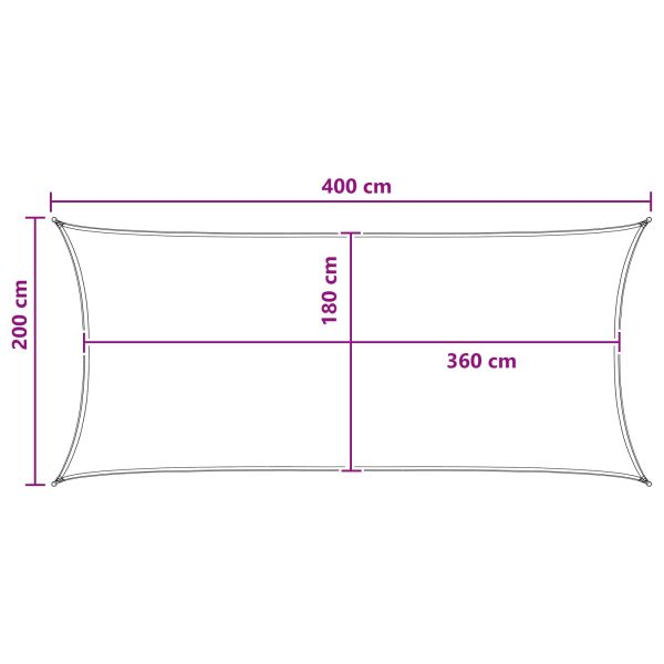 Слънцезащитен плат Синьо и бяло 2 x 4 m HDPE