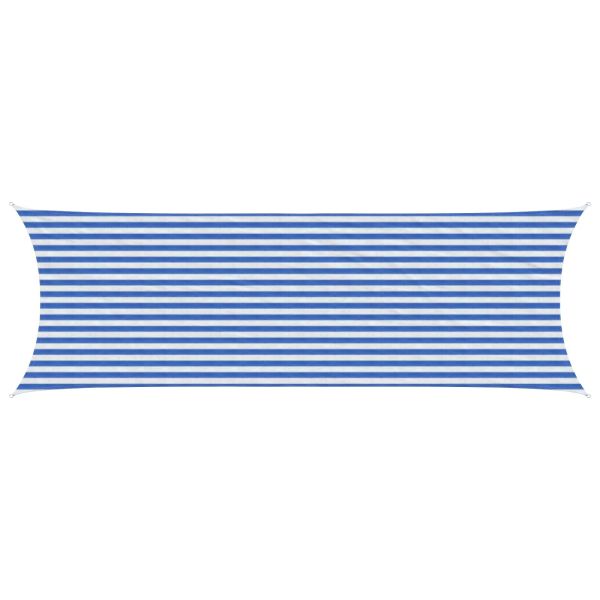 Слънцезащитен плат Синьо и бяло 2 x 6 m HDPE