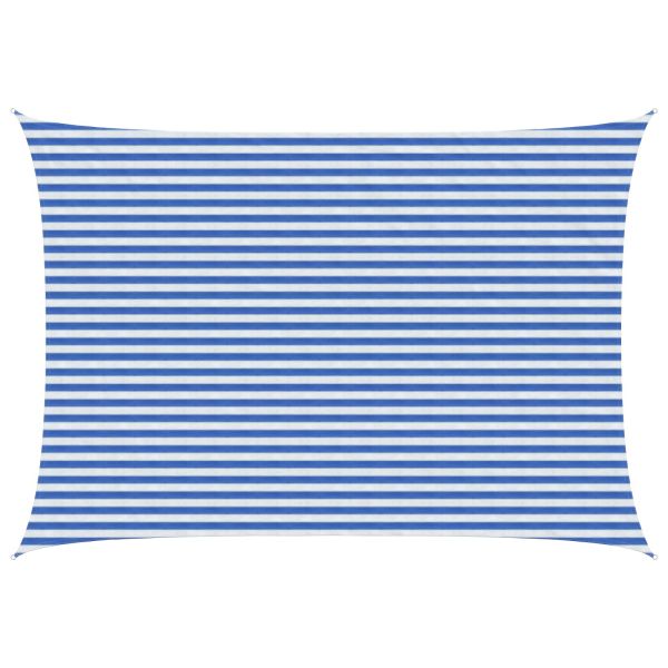 Слънцезащитен плат Синьо и бяло 3 x 6 m HDPE