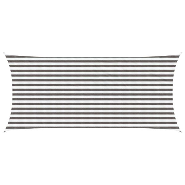 Слънцезащитен плат Светлосив и бял 2 x 4,5 m HDPE