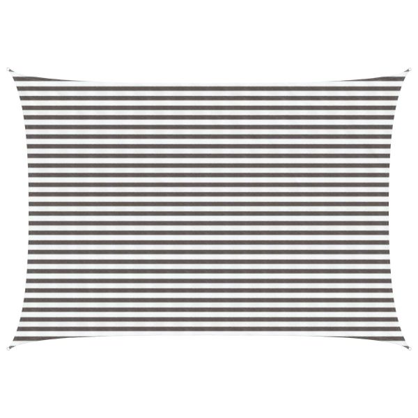 Слънцезащитен плат Светлосив и бял 3,5 x 4,5 m HDPE