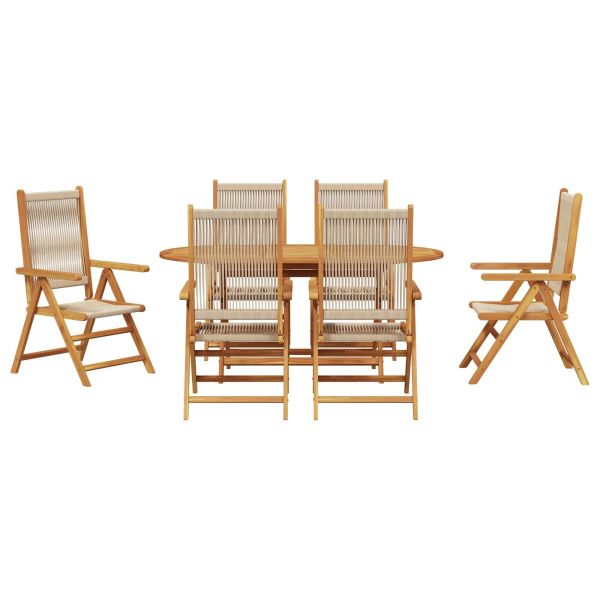 Комплект за хранене в градината 7 pcs Бежово