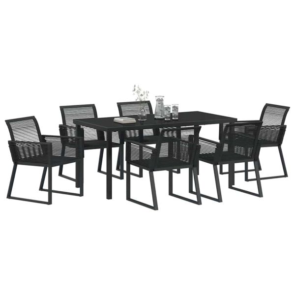 Комплект за хранене в градината 7 pcs Черно