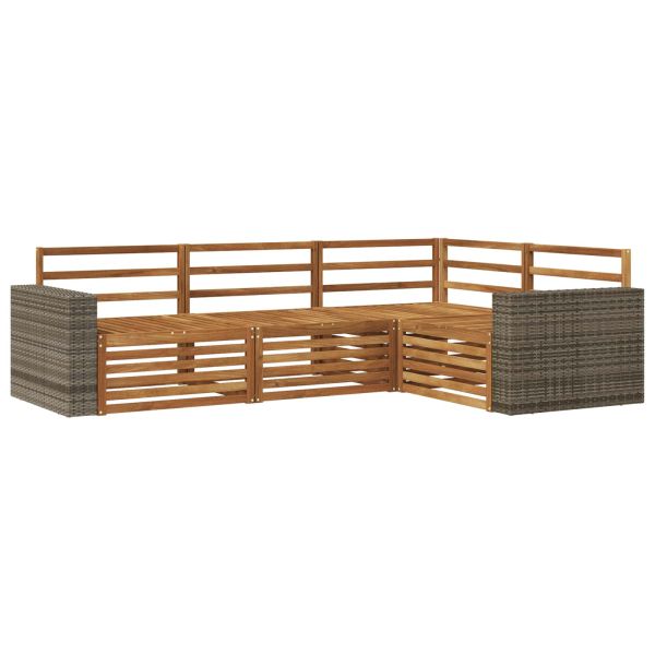 Комплект дивани за открито 4 pcs Натурално