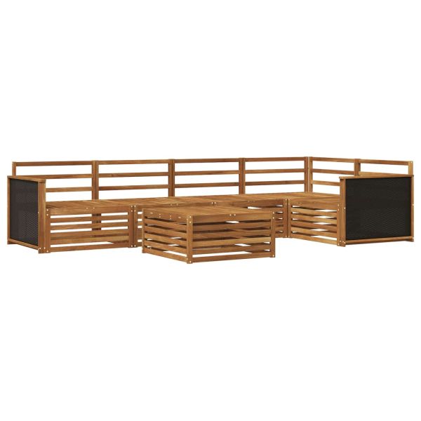 Комплект дивани за открито 6 pcs Натурално 79 x 79 x 37 см