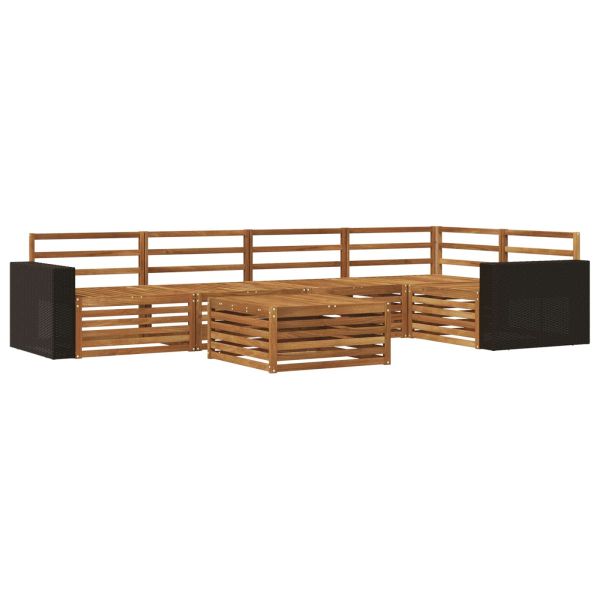 Комплект дивани за открито 6 pcs Натурално 79 x 79 x 37 см