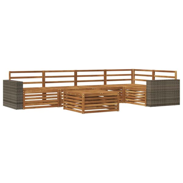 Комплект дивани за открито 6 pcs Натурално 79 x 79 x 37 см