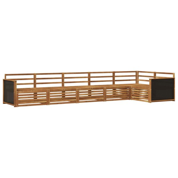 Комплект дивани за открито 6 pcs Натурално 406 x 168,5 x 73 см