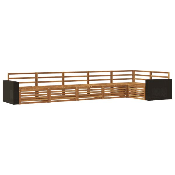 Комплект дивани за открито 6 pcs Натурално 402 x 172,5 x 73 см