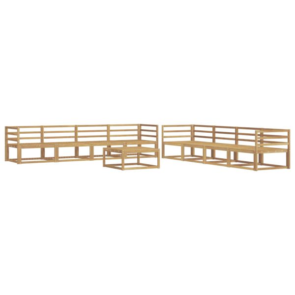 Комплект дивани за открито 9 pcs Бяло 79 x 79 x 37 см