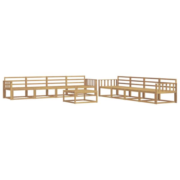 Комплект дивани за открито 9 pcs Бяло 79 x 79 x 37 см