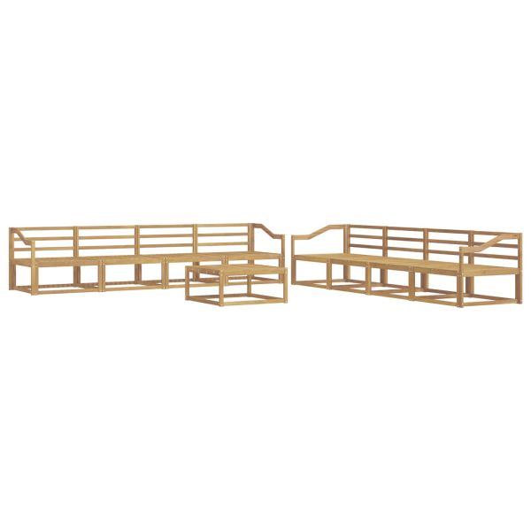 Комплект дивани за открито 9 pcs Бяло 79 x 79 x 37 см