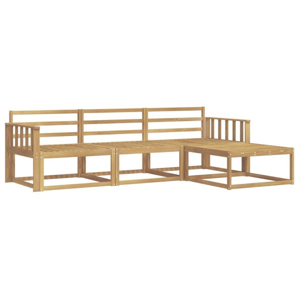 Комплект дивани за открито 4 pcs Бяло 249,5 x 162,5 x 73 см