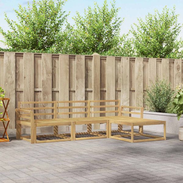 Комплект дивани за открито 4 pcs Бяло 254 x 162,5 x 73 см