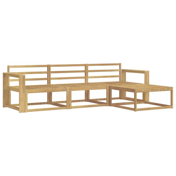 Комплект дивани за открито 4 pcs Бяло 257,5 x 162,5 x 73 см