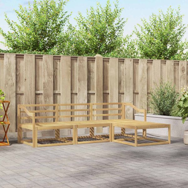 Комплект дивани за открито 4 pcs Бяло 245,5 x 162,5 x 73 см