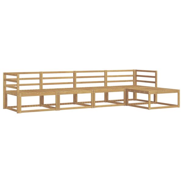 Комплект дивани за открито 5 pcs Бяло 325 x 162,5 x 73 см