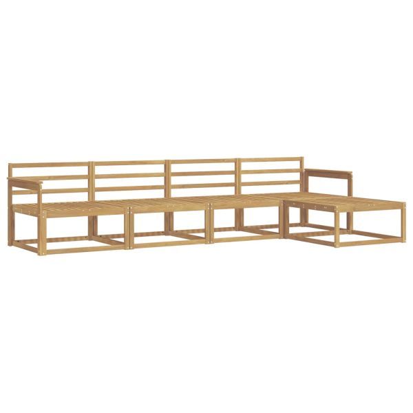 Комплект дивани за открито 5 pcs Бяло 329 x 162,5 x 73 см