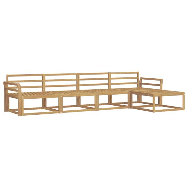 Комплект дивани за открито 5 pcs Бяло 333 x 162,5 x 73 см