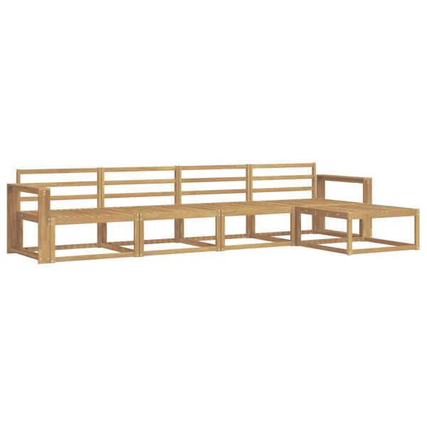 Комплект дивани за открито 5 pcs Бяло 337 x 162,5 x 73 см