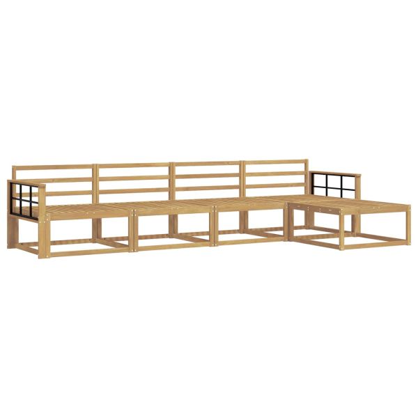 Комплект дивани за открито 5 pcs Бяло 329 x 162,5 x 73 см