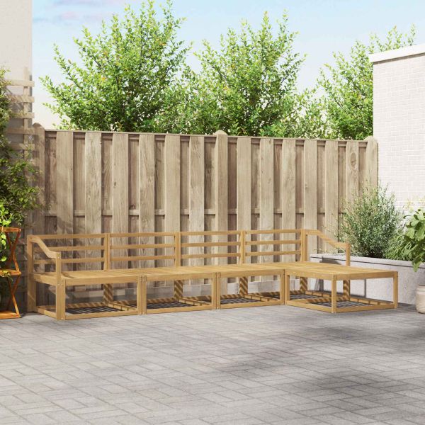 Комплект дивани за открито 5 pcs Бяло 325 x 162,5 x 73 см