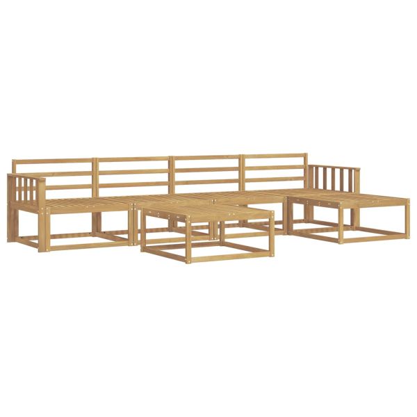 Комплект дивани за открито 6 pcs Бяло 79 x 79 x 37 см