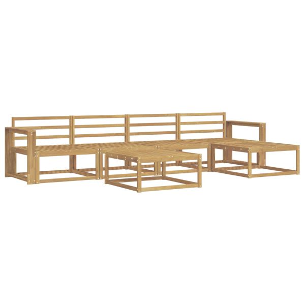Комплект дивани за открито 6 pcs Бяло 79 x 79 x 37 см