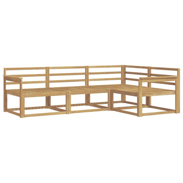 Комплект дивани за открито 4 pcs Бяло 247,5 x 168,5 x 73 см