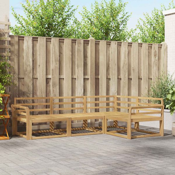 Комплект дивани за открито 4 pcs Бяло 250 x 170,5 x 73 см