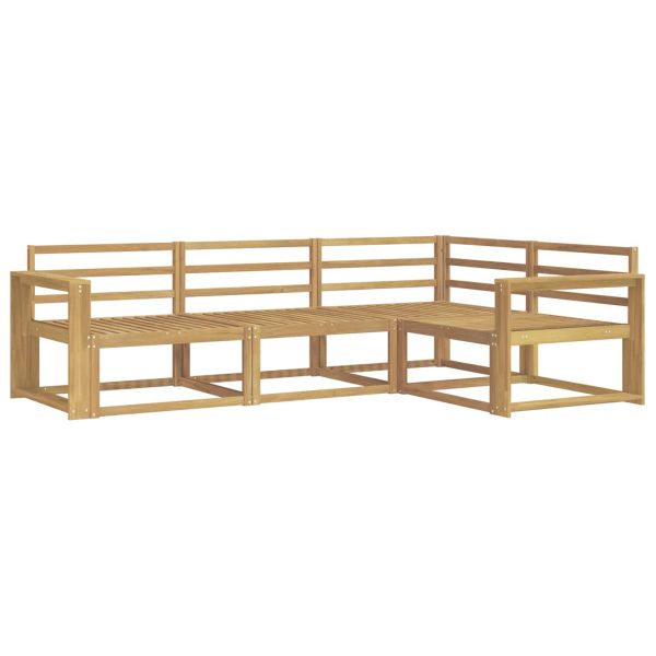 Комплект дивани за открито 4 pcs Бяло 251,5 x 172,5 x 73 см