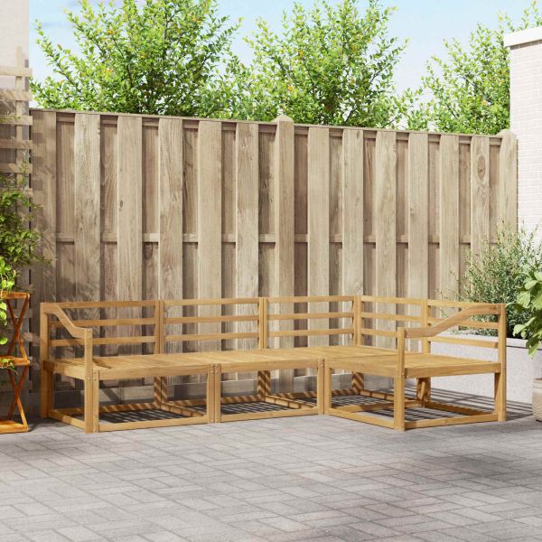 Комплект дивани за открито 4 pcs Бяло 245,5 x 166,5 x 73 см