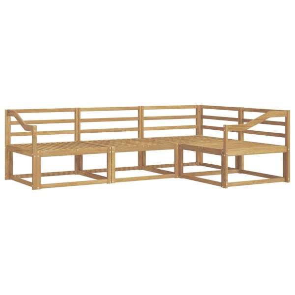 Комплект дивани за открито 4 pcs Бяло 245,5 x 166,5 x 73 см