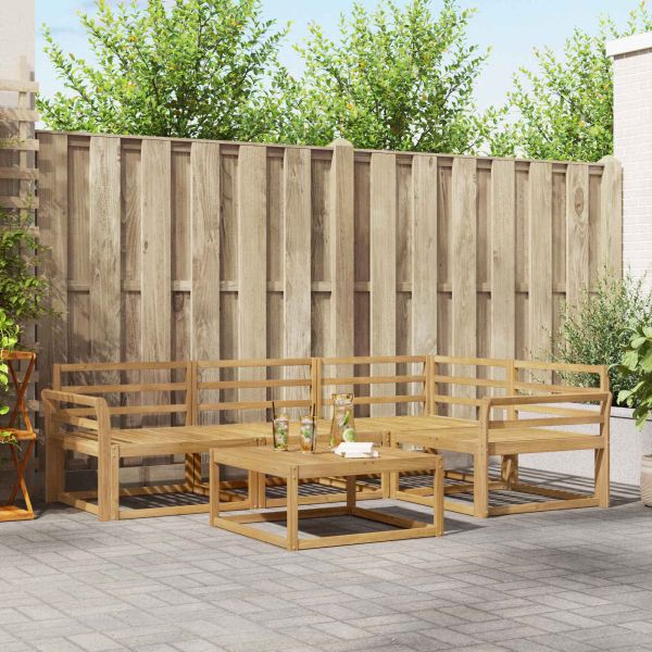 Комплект дивани за открито 5 pcs Бяло 79 x 79 x 37 см