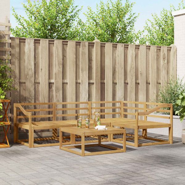 Комплект дивани за открито 5 pcs Бяло 79 x 79 x 37 см