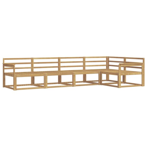 Комплект дивани за открито 5 pcs Бяло 327 x 168,5 x 73 см