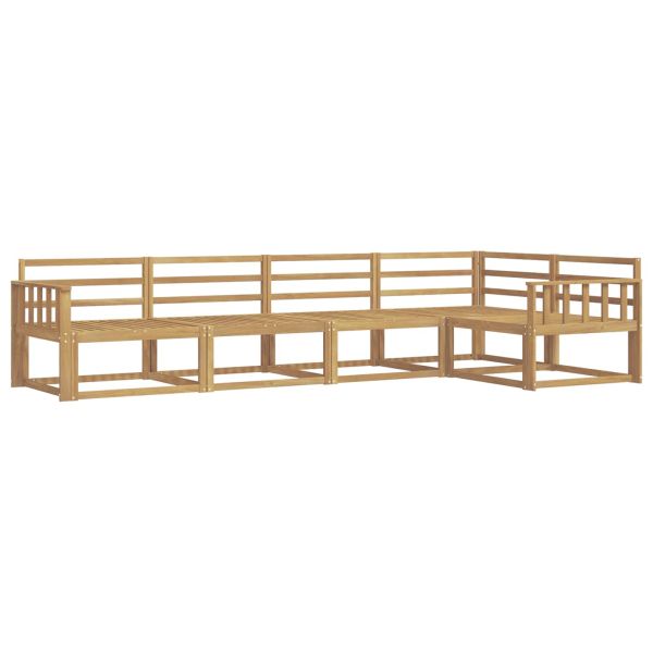 Комплект дивани за открито 5 pcs Бяло 327 x 168,5 x 73 см