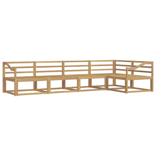 Комплект дивани за открито 5 pcs Бяло 325 x 166,5 x 73 см