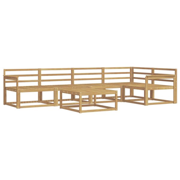 Комплект дивани за открито 6 pcs Бяло 79 x 79 x 37 см