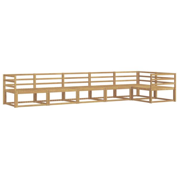Комплект дивани за открито 6 pcs Бяло 404 x 166,5 x 73 см