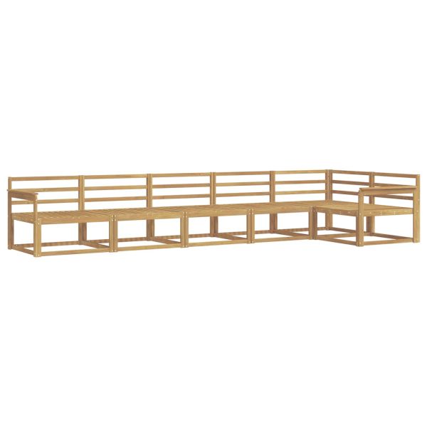 Комплект дивани за открито 6 pcs Бяло 406 x 168,5 x 73 см