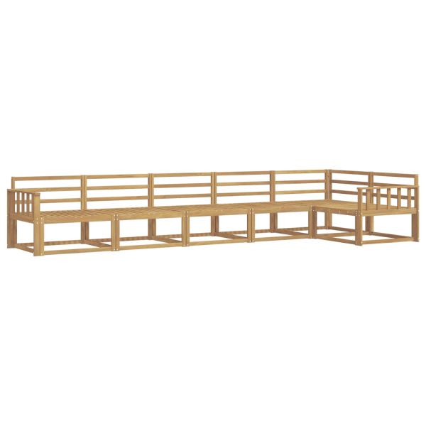 Комплект дивани за открито 6 pcs Бяло 406 x 168,5 x 73 см