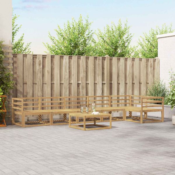 Комплект дивани за открито 7 pcs Бяло 79 x 79 x 37 см