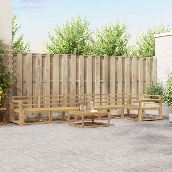 Комплект дивани за открито 7 pcs Бяло 79 x 79 x 37 см