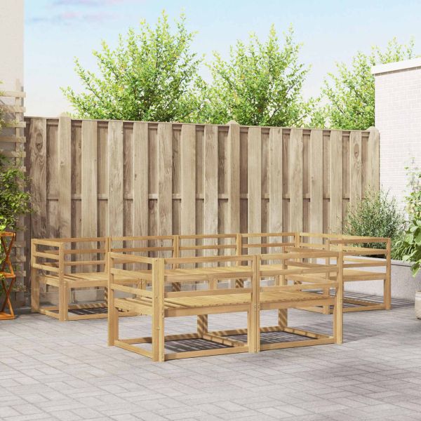 Комплект дивани за открито 8 pcs Бяло 325 x 166,5 x 73 см