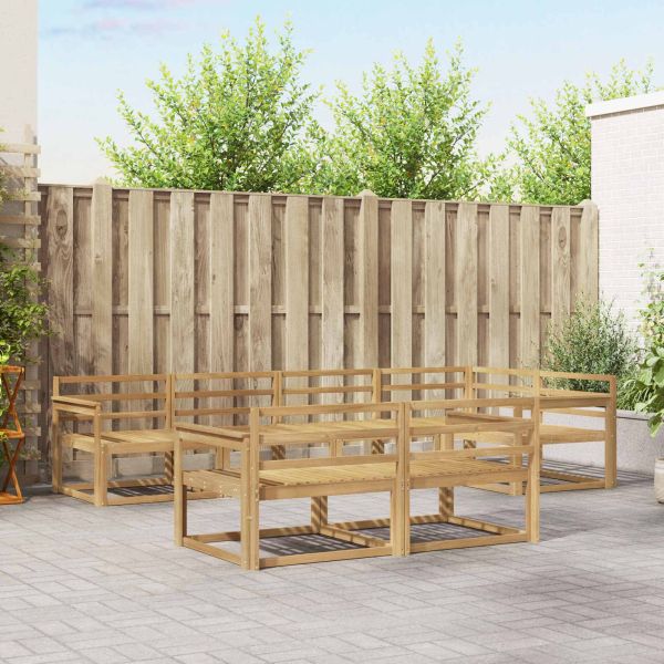 Комплект дивани за открито 8 pcs Бяло 327 x 168,5 x 73 см