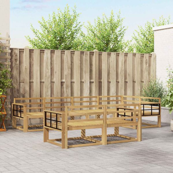Комплект дивани за открито 8 pcs Бяло 327 x 168,5 x 73 см