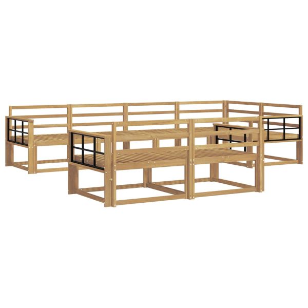 Комплект дивани за открито 8 pcs Бяло 327 x 168,5 x 73 см